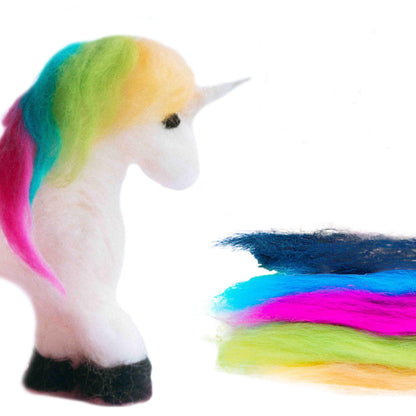 Bastelset Einhorn & Pferd filzen | DIY Filzset mit Wolle & Anleitung | Kreatives Geschenk für Kinder & Erwachsenee