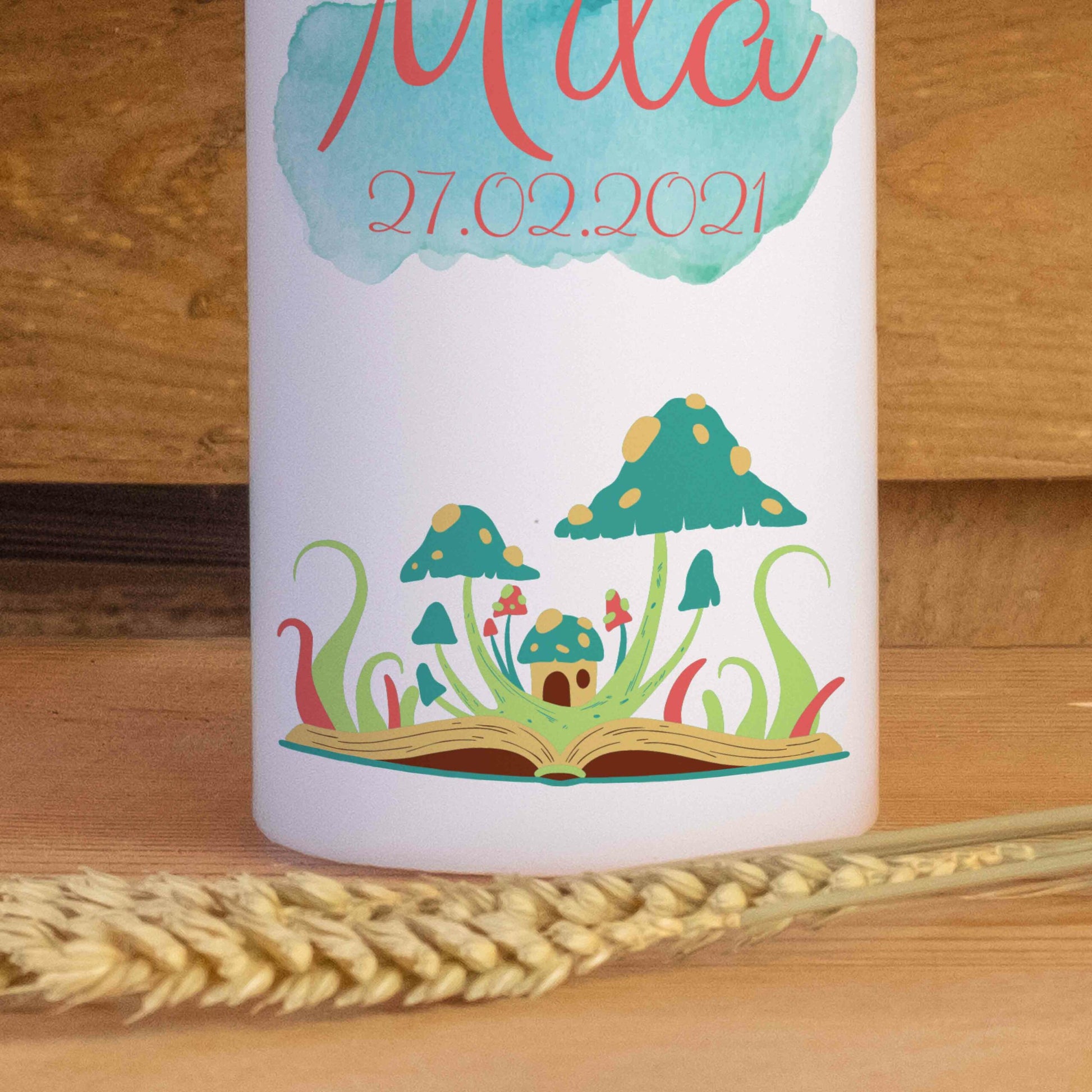 Geburtskerze | Wald | 15 - 30 cm Höhe | Personalisiert