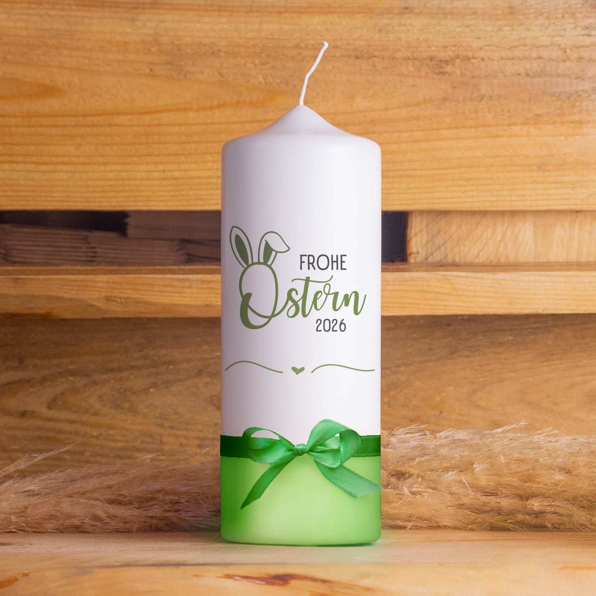 Osterkerze personalisiert „Hasenohren“ – Frohe Ostern Kerze mit Name