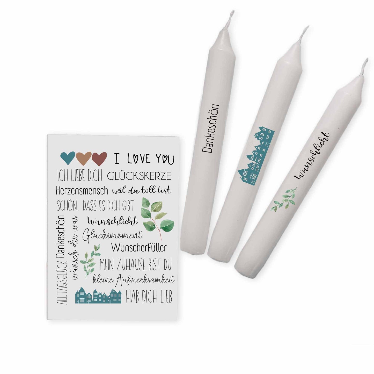 Kerzentattoos Herzen | Kerzenfolie | Bastelset für Kerzen Thema Liebe | Geschenk | Basteln | Kerzensticker