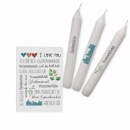 Kerzentattoos Herzen | Kerzenfolie | Bastelset für Kerzen Thema Liebe | Geschenk | Basteln | Kerzensticker