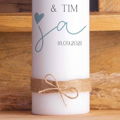 Hochzeitskerze | Ja | Personalisiert