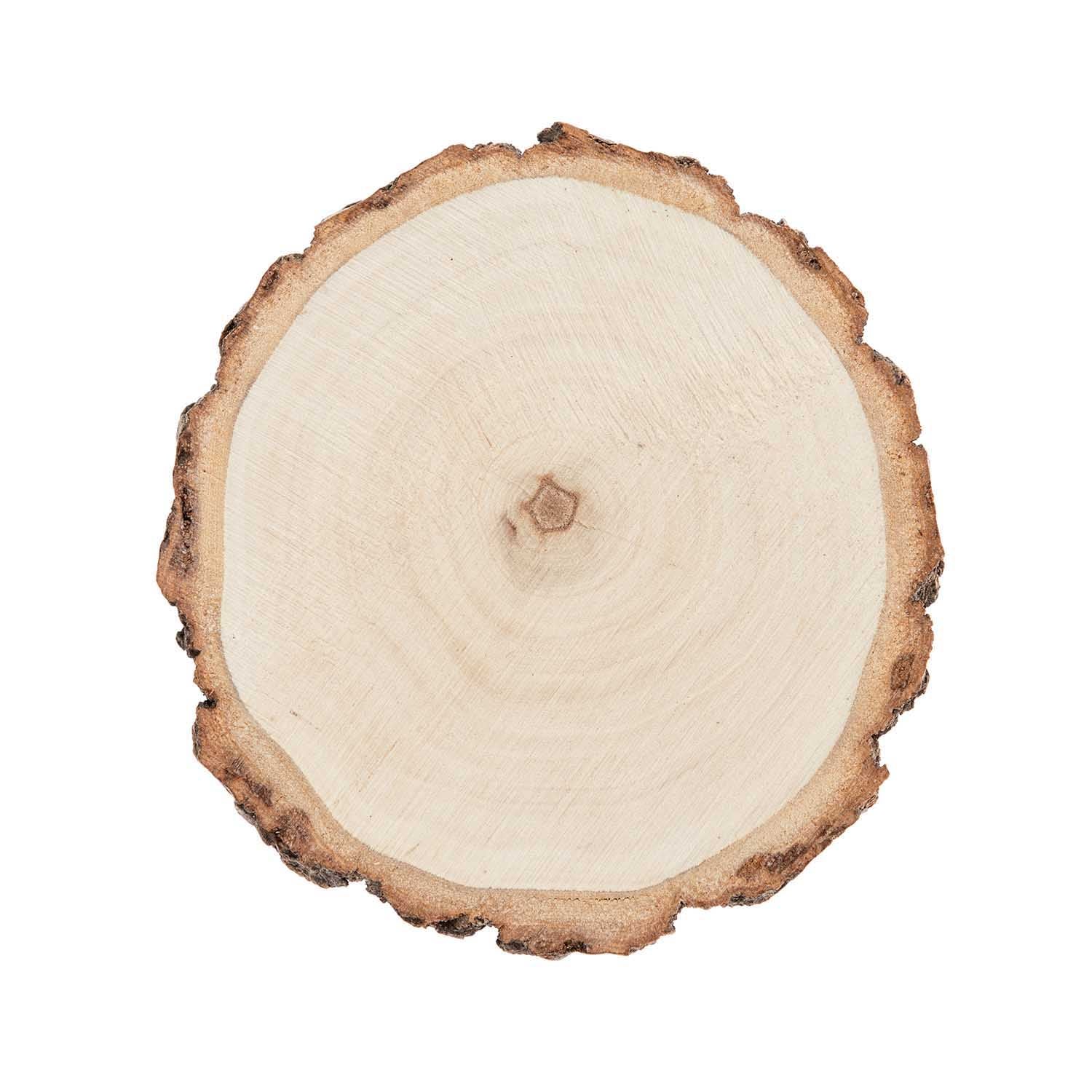 Kerzenuntersetzer Holzscheibe Natur
