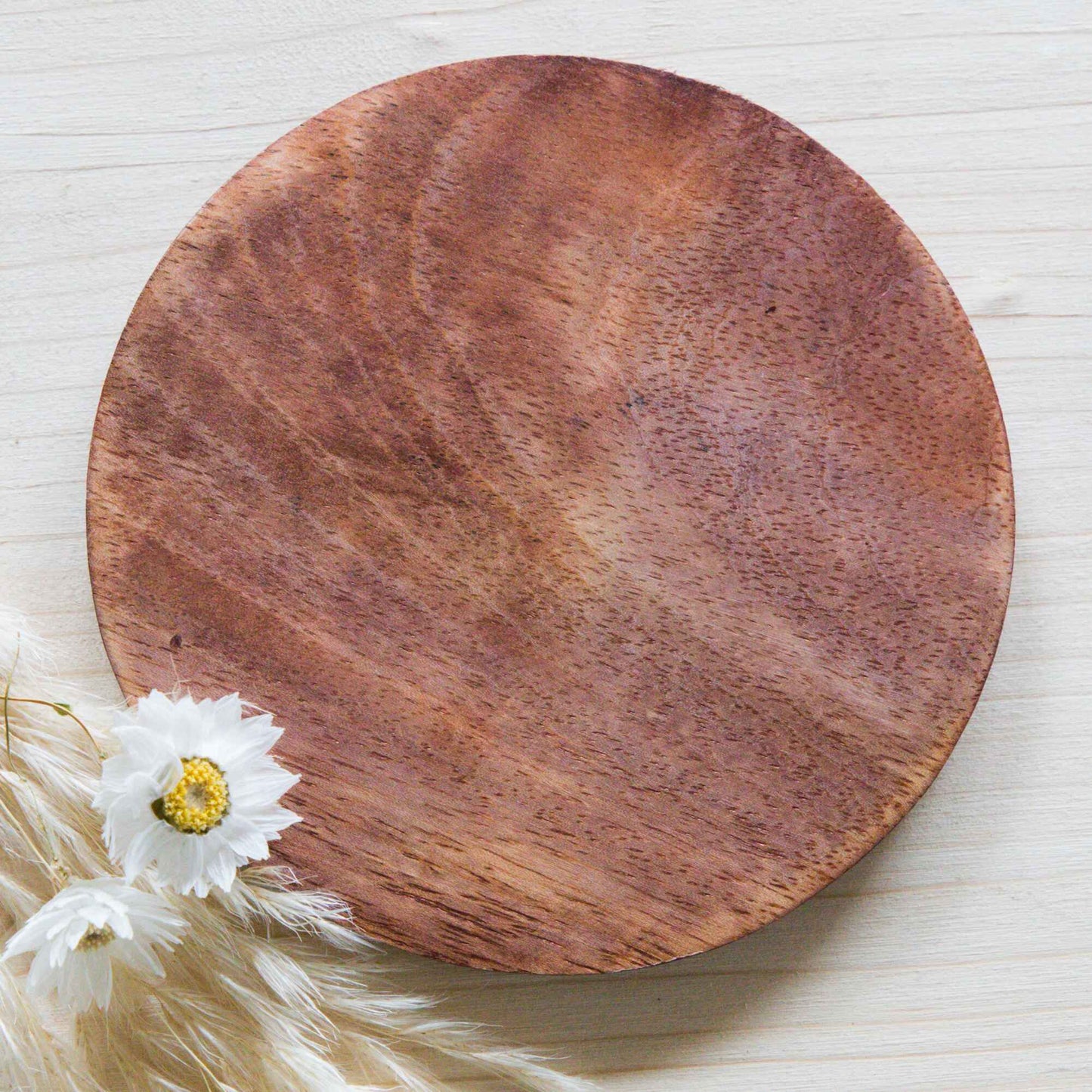 Edler Kerzenuntersetzer Mangoholz