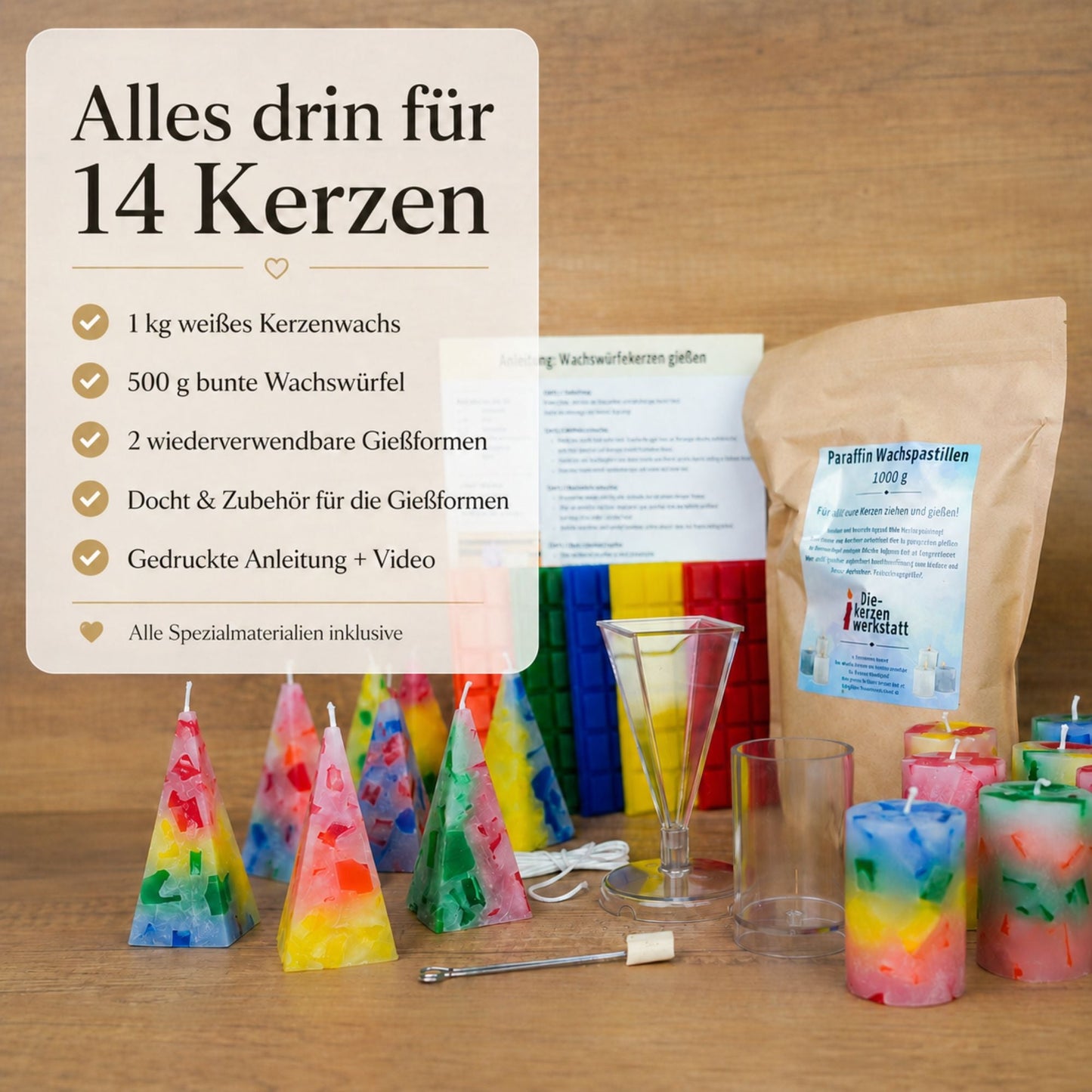DIY-Kerzen-Gießset für 14 Kerzen