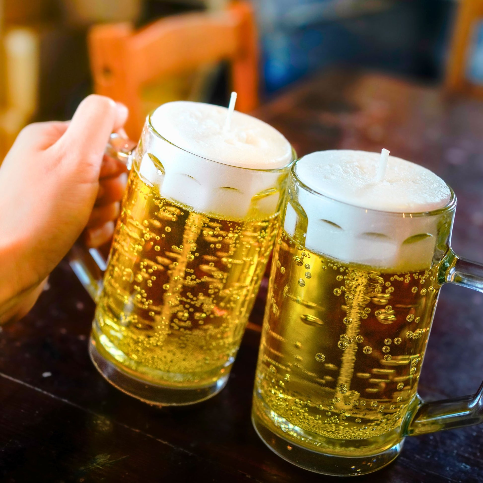 Bierglas Kerze – personalisiert oder ohne | Realistische Bieroptik