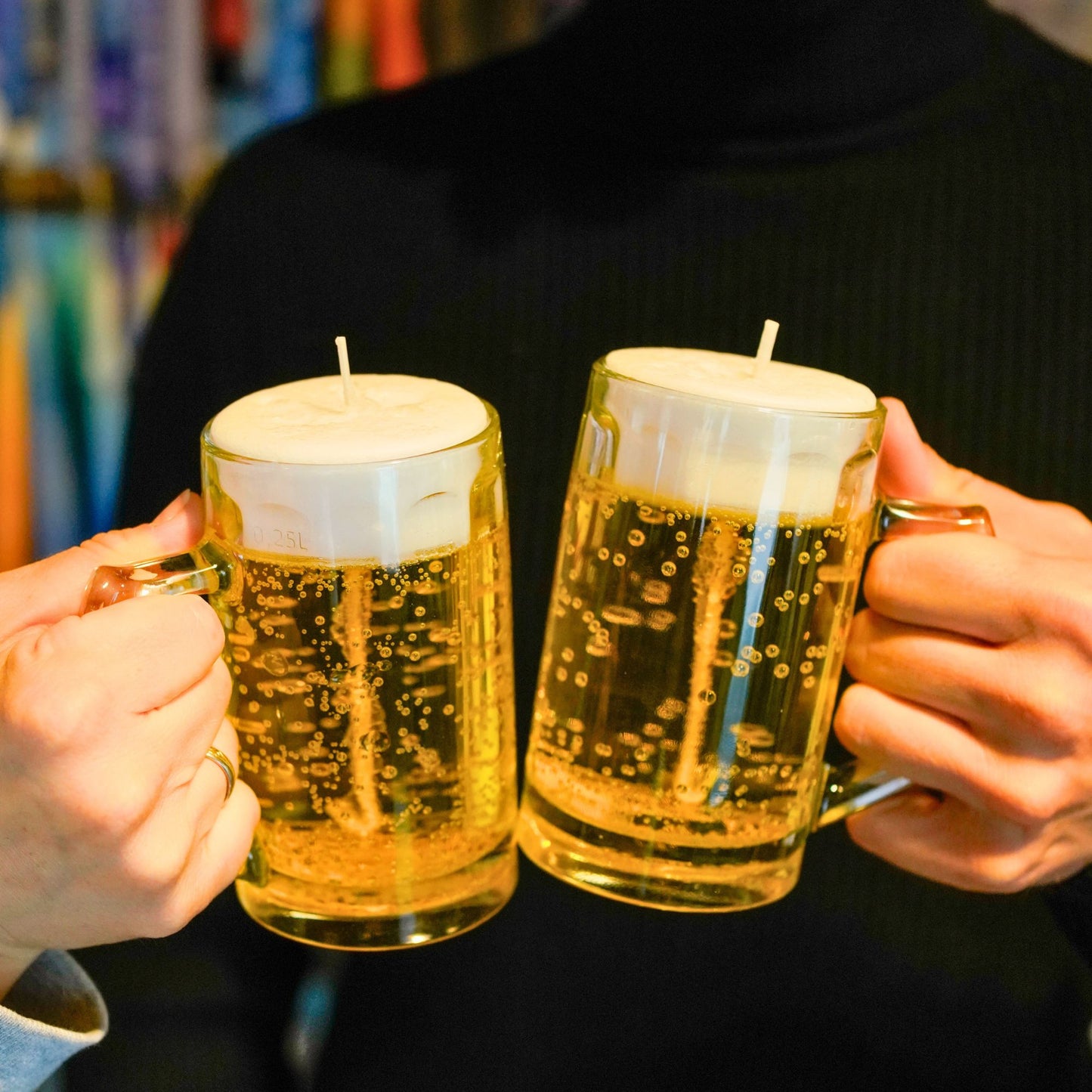 Bierglas Kerze – personalisiert oder ohne | Realistische Bieroptik
