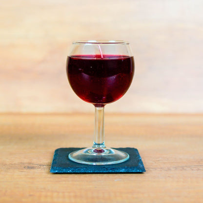 Rotwein Kerze im Glas – personalisiert mit Duft | Geschenkidee Weinliebhaber