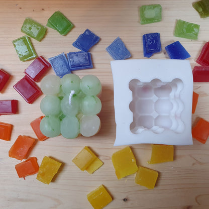 Kerzen Silikon Gießform - Bubble Würfel | Kerzenzubehör | Kerzen gießen | Kerzen selber machen