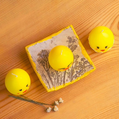 Kerzen Küken | 3-er Set | Gestaltete Kerzen | Handmade | Ostern | Motivkerze | Oster Geschenk