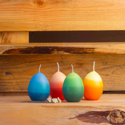 Eierkerzen Rohlinge für Ostern | Kerzen zum Verzieren & Färben | Hochwertige Osterkerzen | 2 Größen