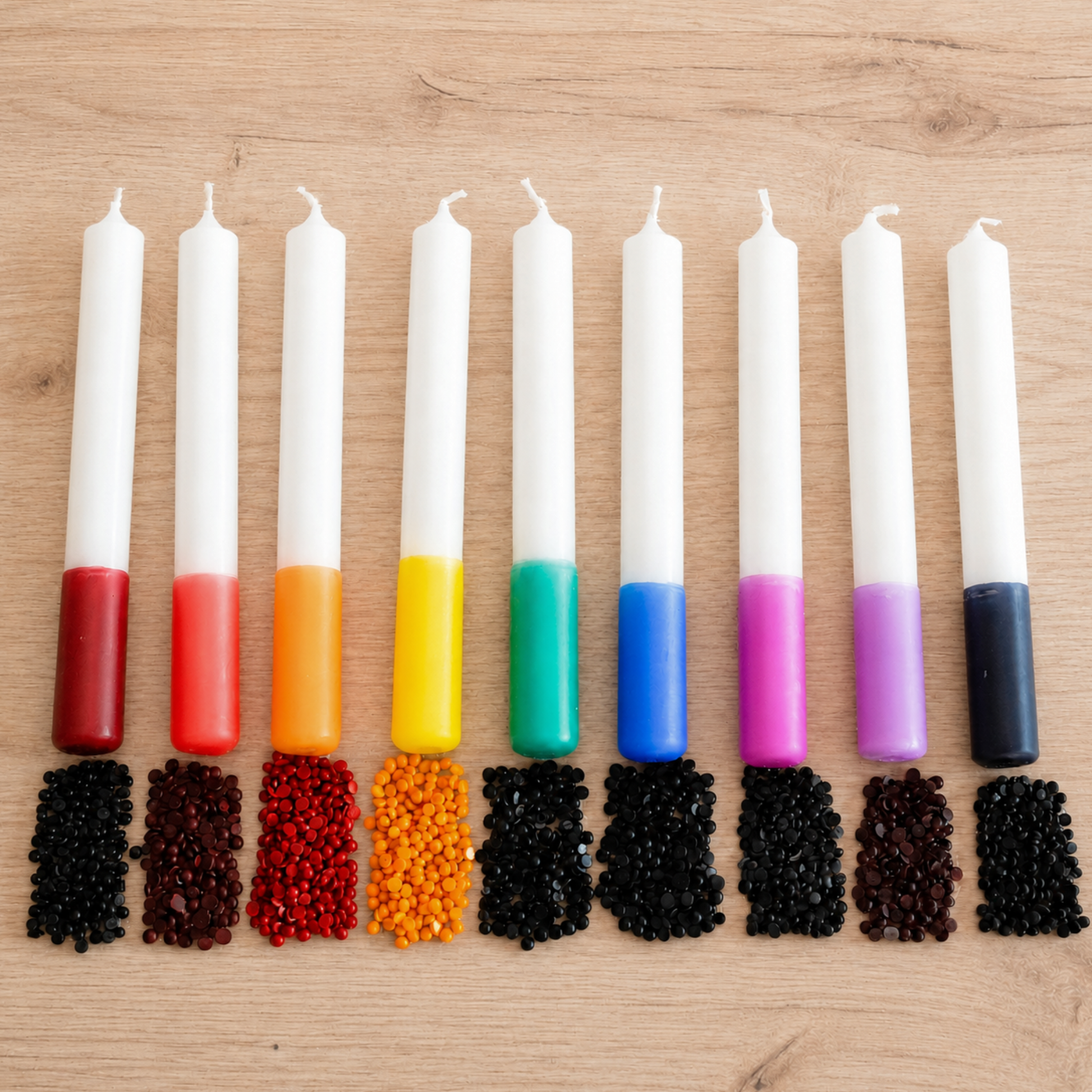 Kerzenpastillen regenbogen
