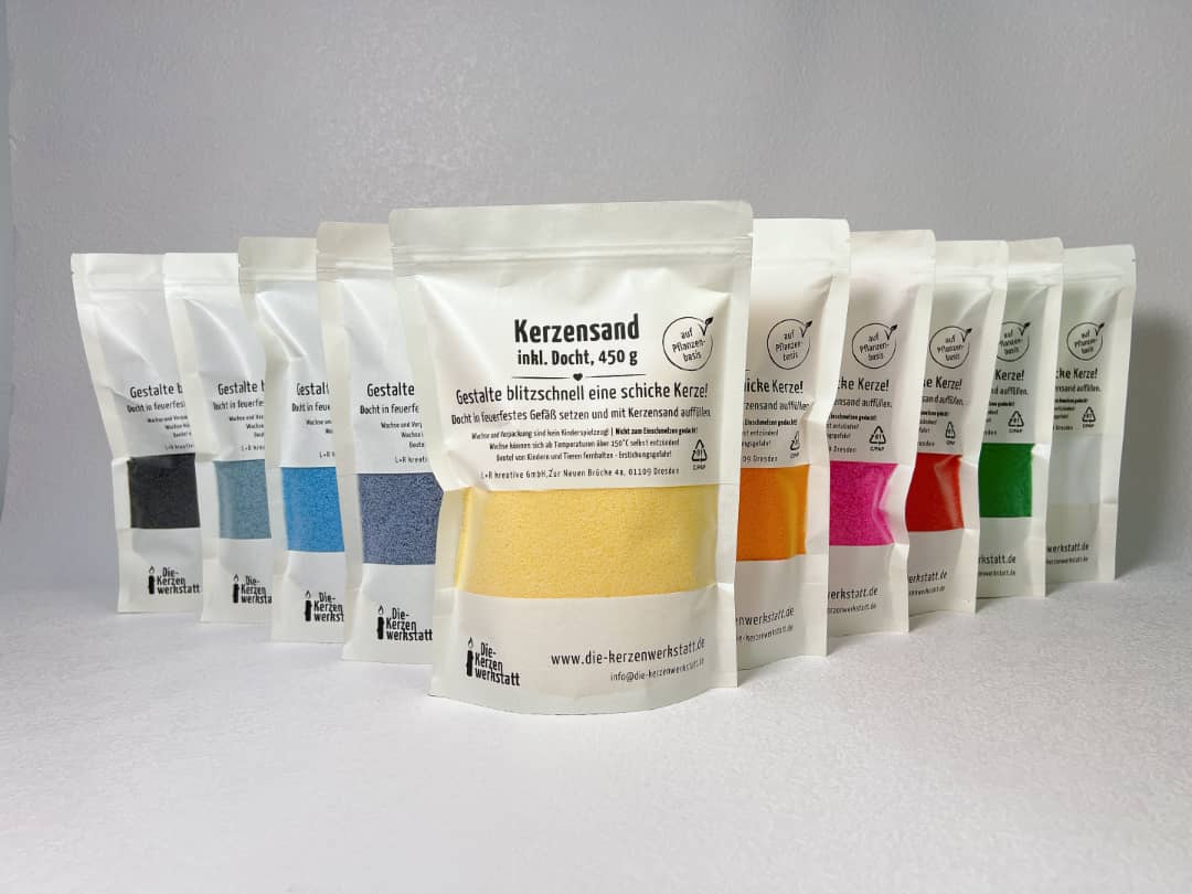 Kerzensand - Schnell und einfach Kerzen selber machen | Mit 10 gratis Dochten
