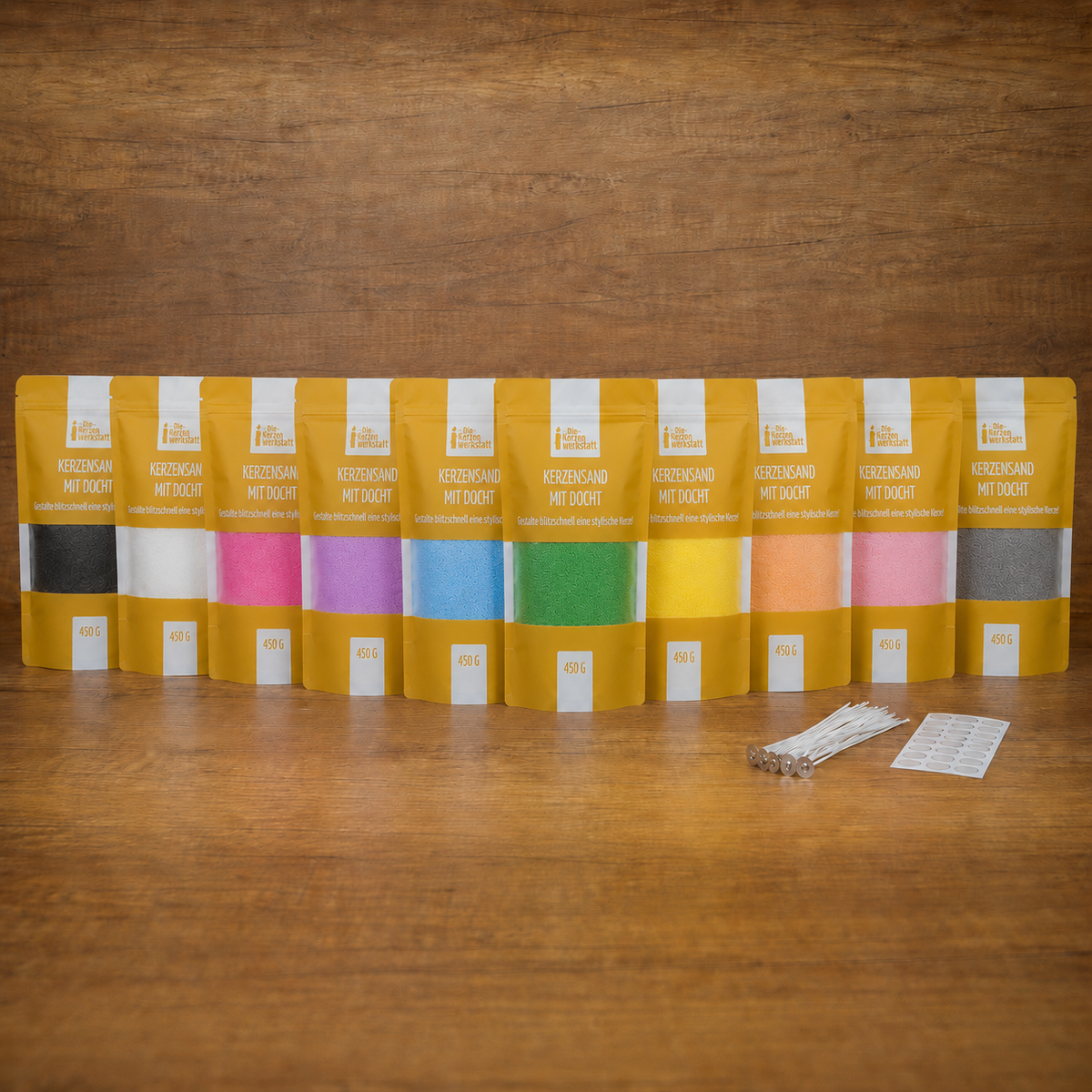 10 Kerzensand-Farben zur freien Auswahl