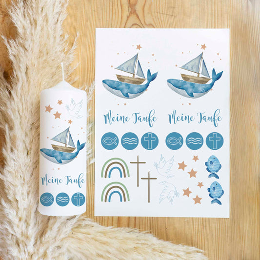 Kreatives Taufkerzen Bastelset Boot