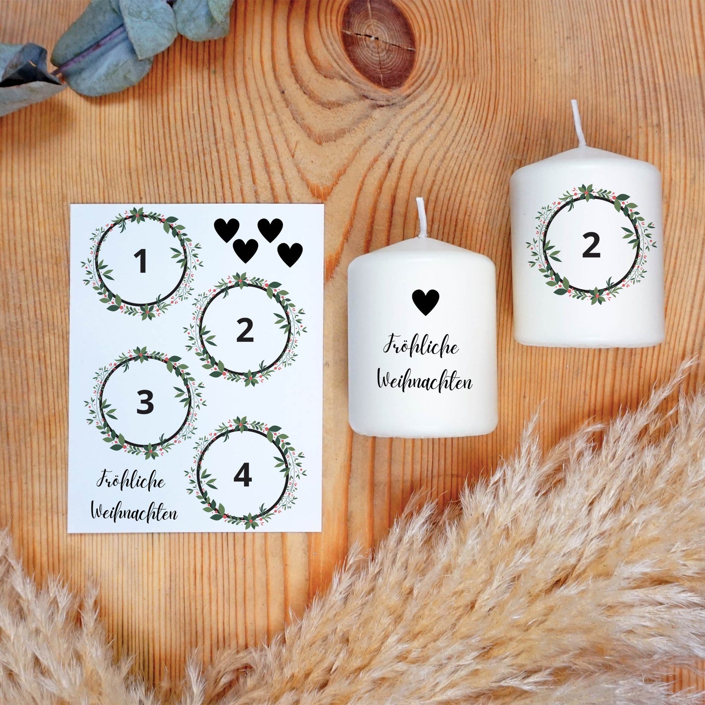 Kerzentattoo-Set-Set Advent