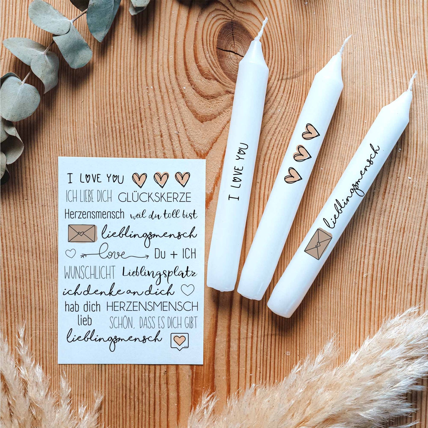 Kerzentattoo-Set Liebe