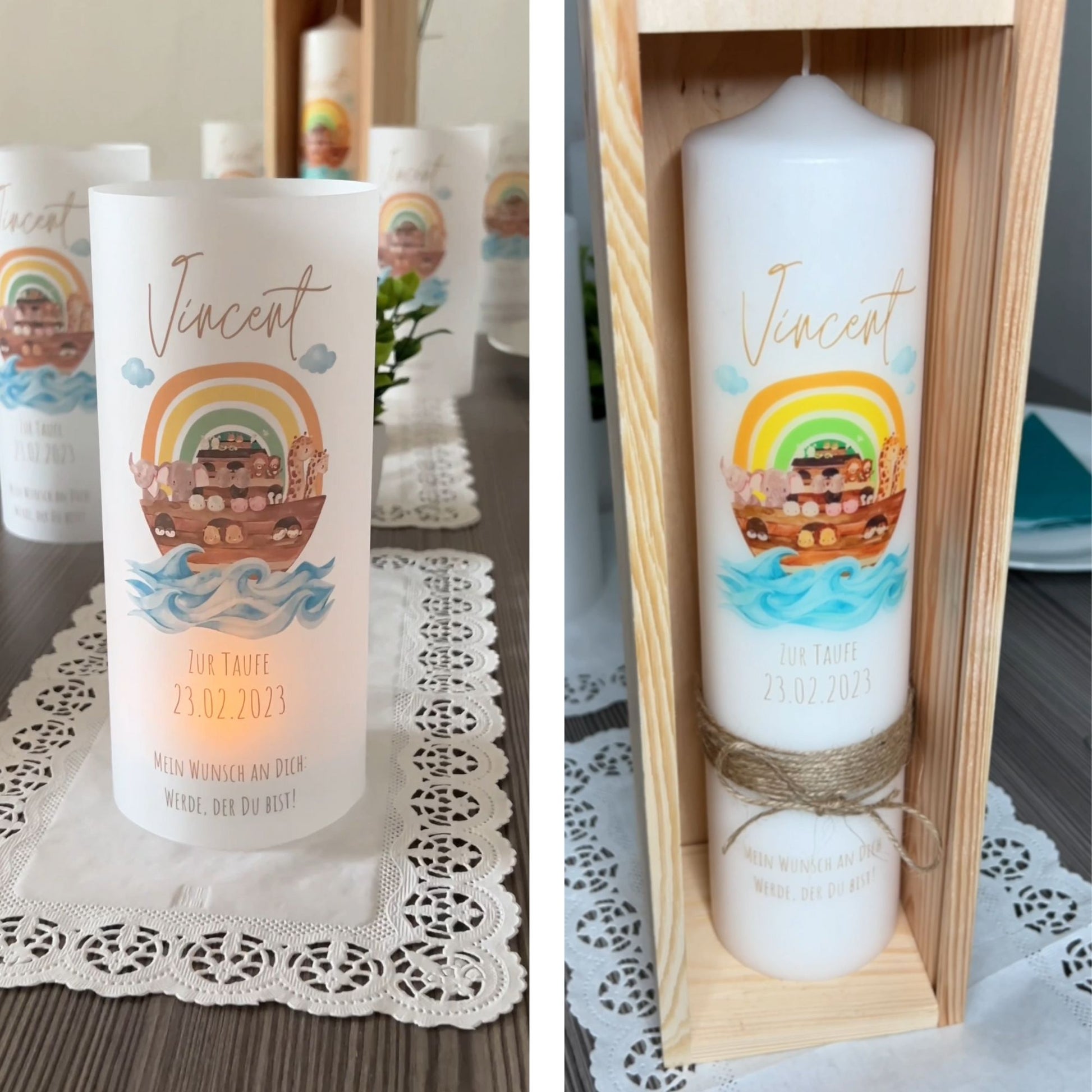 Lichthüllen | Windlichter zur Taufe