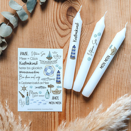 Kerzentattoo-Set-Set Maritim