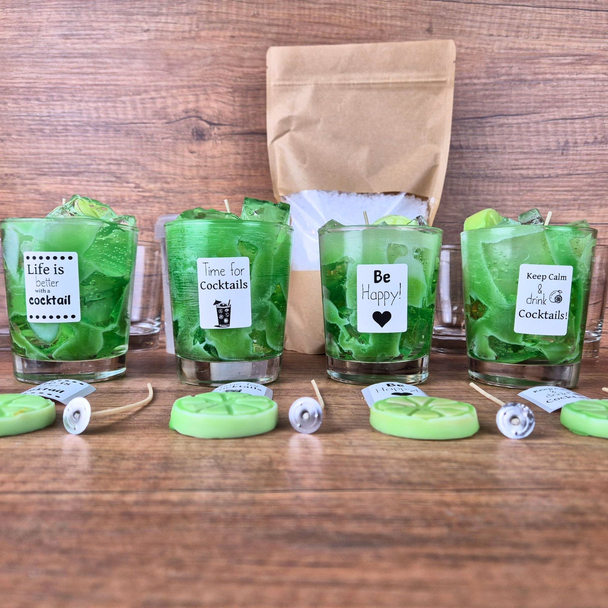 DIY Cocktailkerzen Set „Mojito“