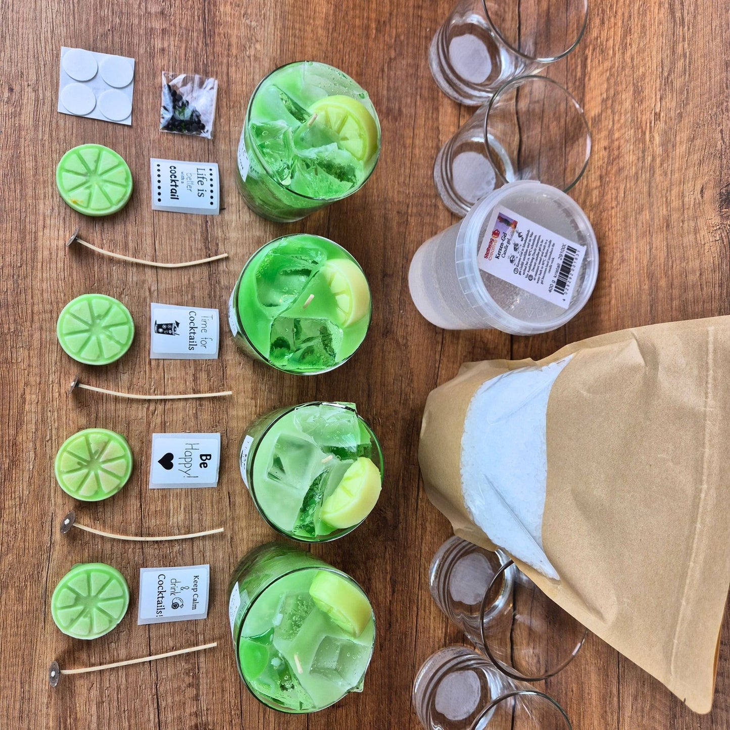 DIY Cocktailkerzen Set „Mojito“