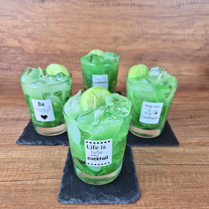 DIY Cocktailkerzen Set „Mojito“
