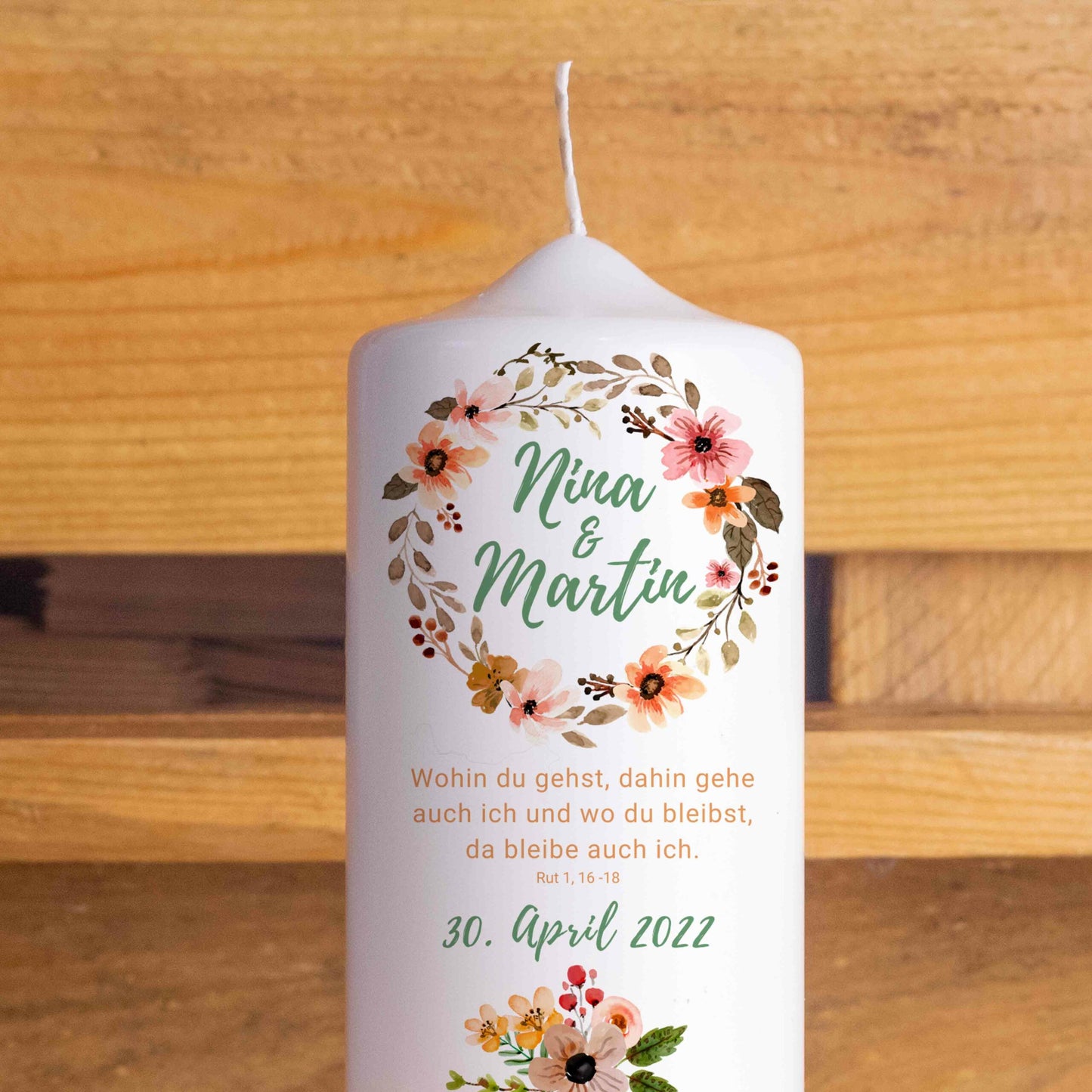 Hochzeitskerze | Herbst | Personalisiert