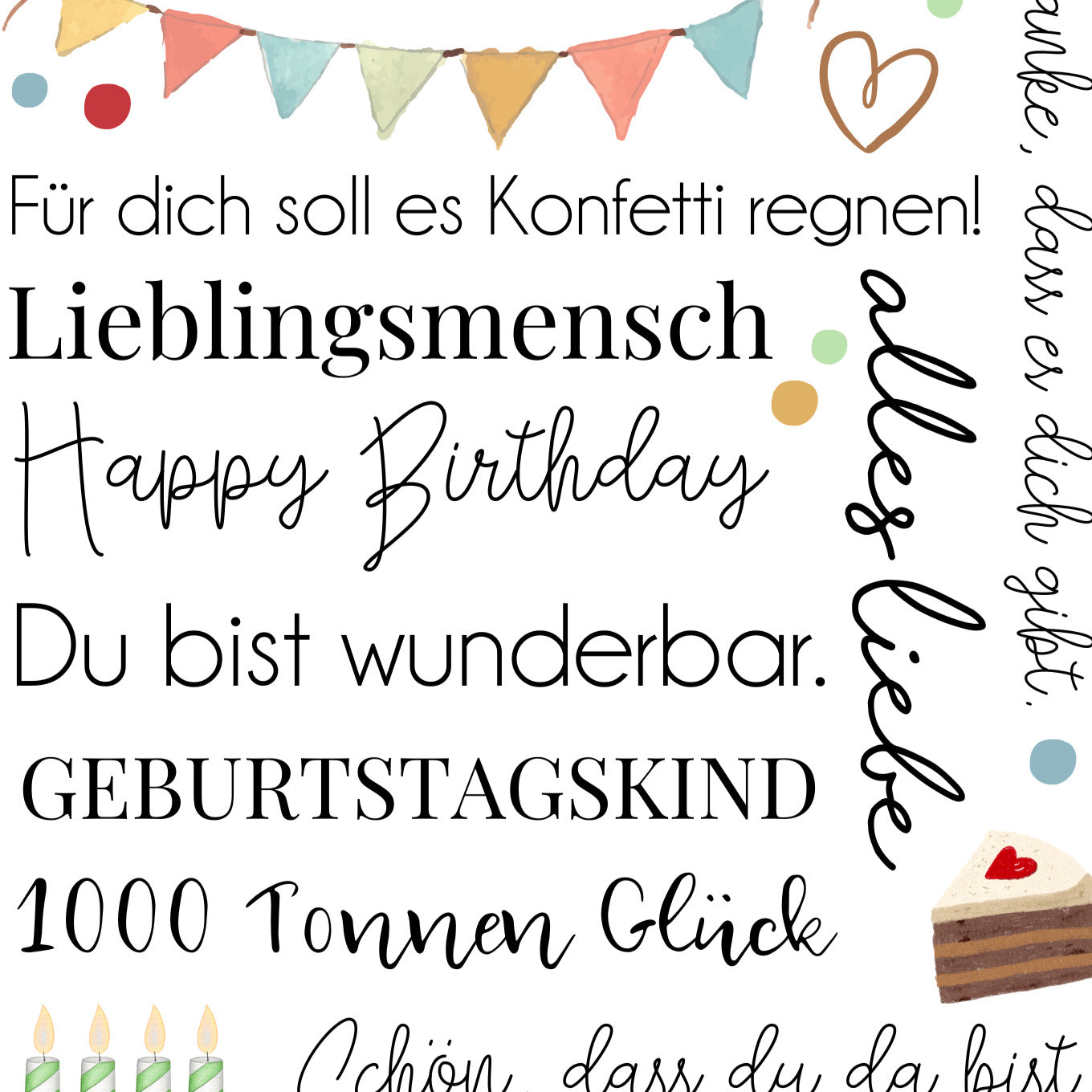 Kerzentattoos Geburtstag | Kerzenfolie | Bastelset für Kerzen | Geschenk | Basteln | Kerzensticker