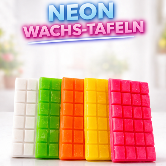 NEON Wachswürfel für Kerzen Gießen | 500 g | Kreative Kerzenherstellung | Handgefertigt aus Paraffin |  NEON Wachs-Cracker für Einzigartige Effekte | Bastelabend