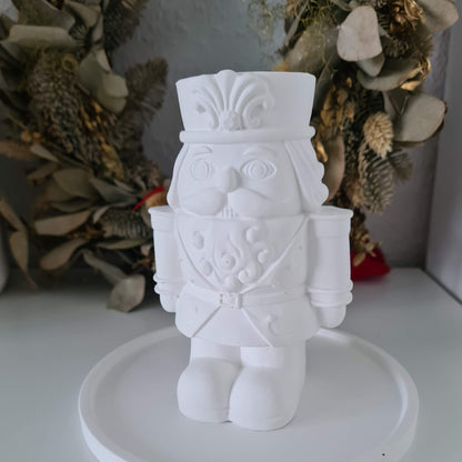 Teelichthalter Nussknacker 13 cm hoch | Bergmann mit Teelichteinsatz | Kerzenhalter Raysin | Kerzenständer | Taufkerze | Weihnachtliche