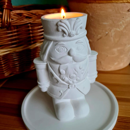 Weihnachtlicher Teelichthalter Nussknacker