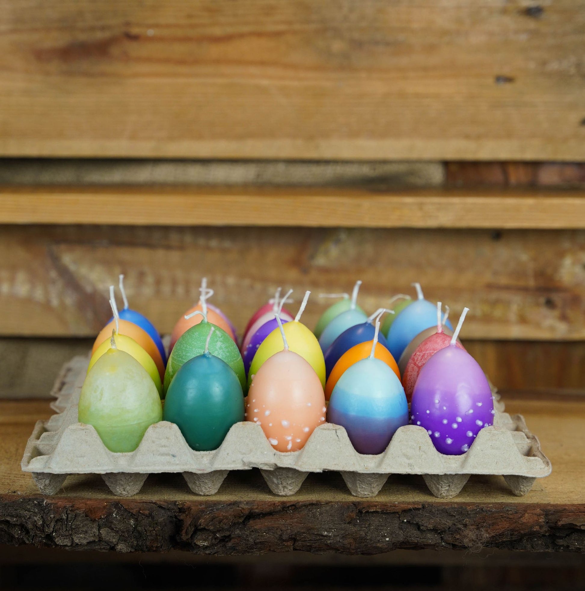 Osterei Kerze bunt | 1, 6, 10 oder 12 Stück | Individuell Gestaltete Kerzen | Handmade | Eierkerze Ostern | Motivkerze | Oster Geschenk | Osterdekoration