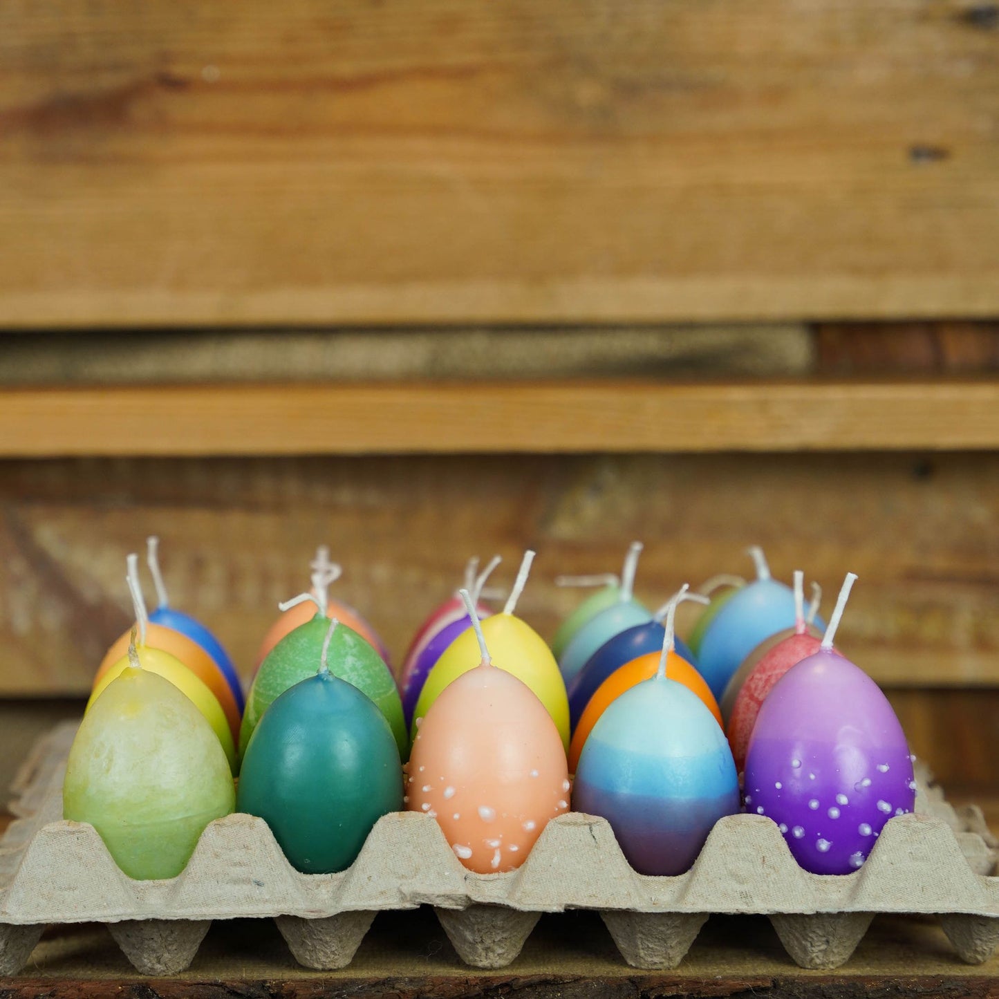 Eierkerzen Rohlinge für Ostern | Kerzen zum Verzieren & Färben | Hochwertige Osterkerzen | 2 Größen
