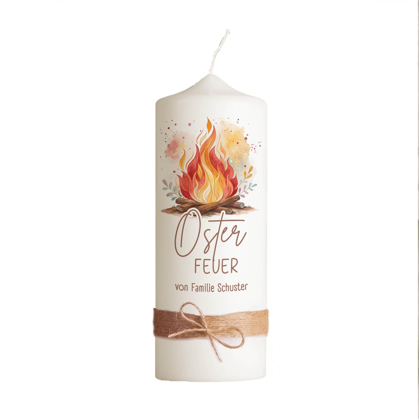 Osterkerze „Osterfeuer“ personalisiert – Kerze mit Name oder ohne Personalisierung