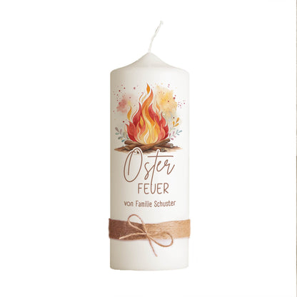 Osterkerze „Osterfeuer“ personalisiert – Kerze mit Name oder ohne Personalisierung