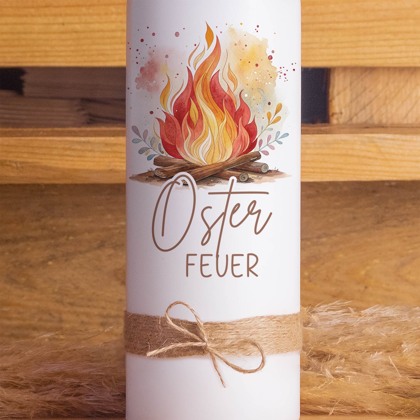 Osterkerze „Osterfeuer“ personalisiert – Kerze mit Name oder ohne Personalisierung