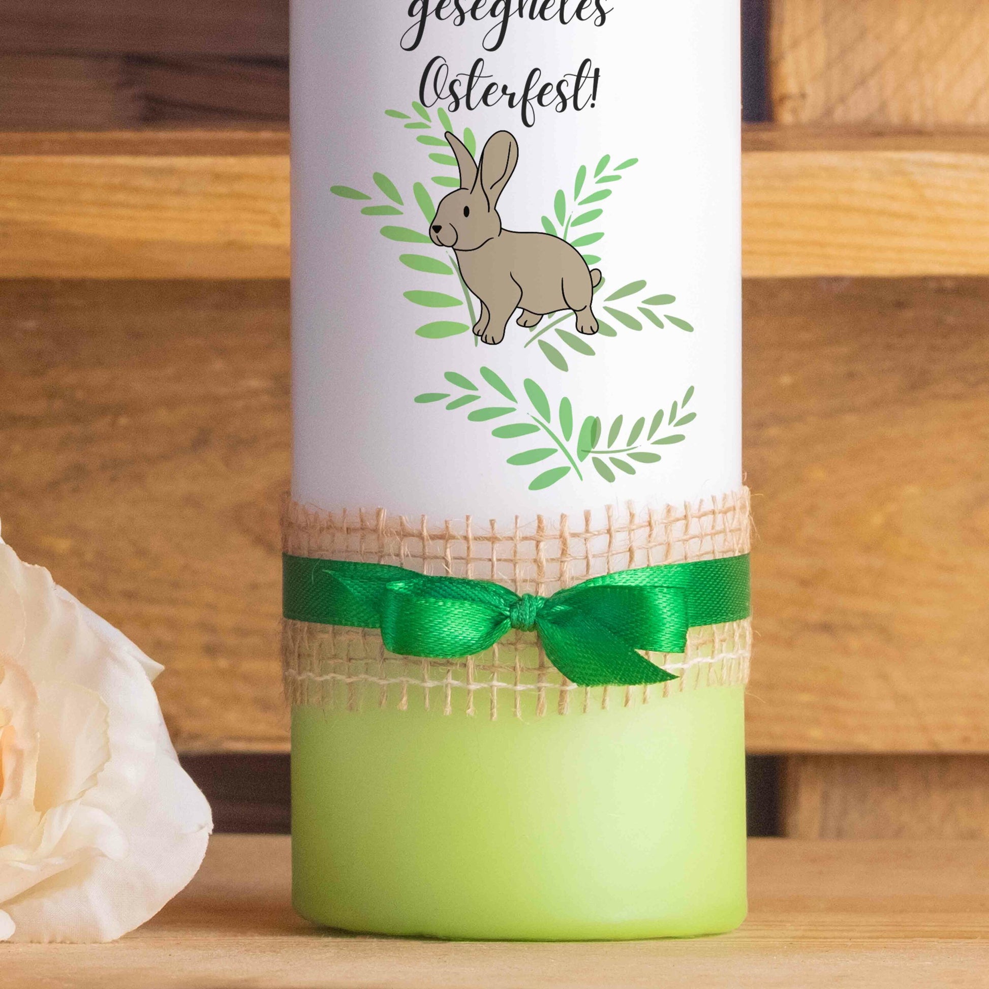 Kerze "Gesegnetes Osterfest" | Ostern | Gestaltete Kerzen | Handmade | Osterhase | Motivkerze | Oster Geschenk