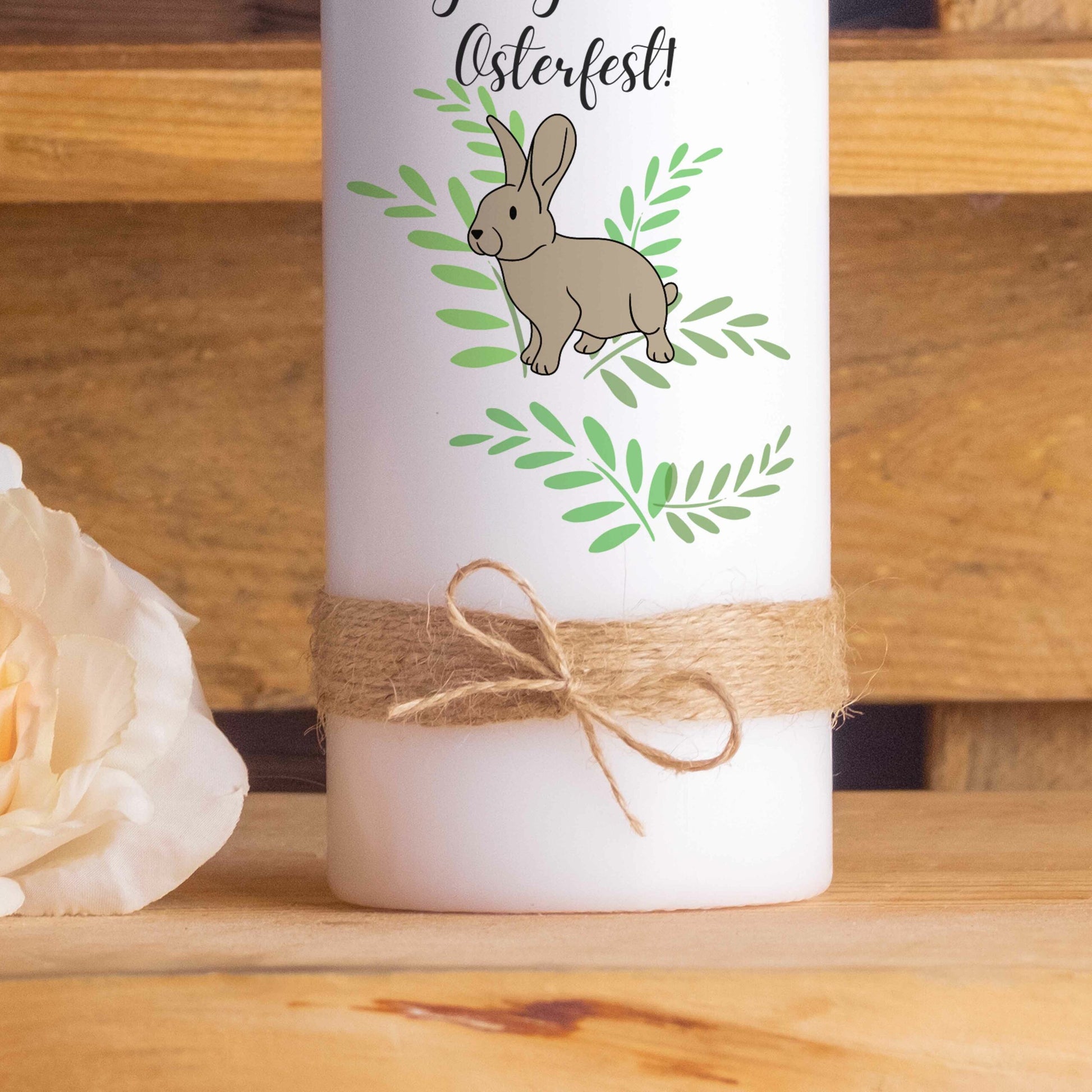 Kerze "Gesegnetes Osterfest" | Ostern | Gestaltete Kerzen | Handmade | Osterhase | Motivkerze | Oster Geschenk