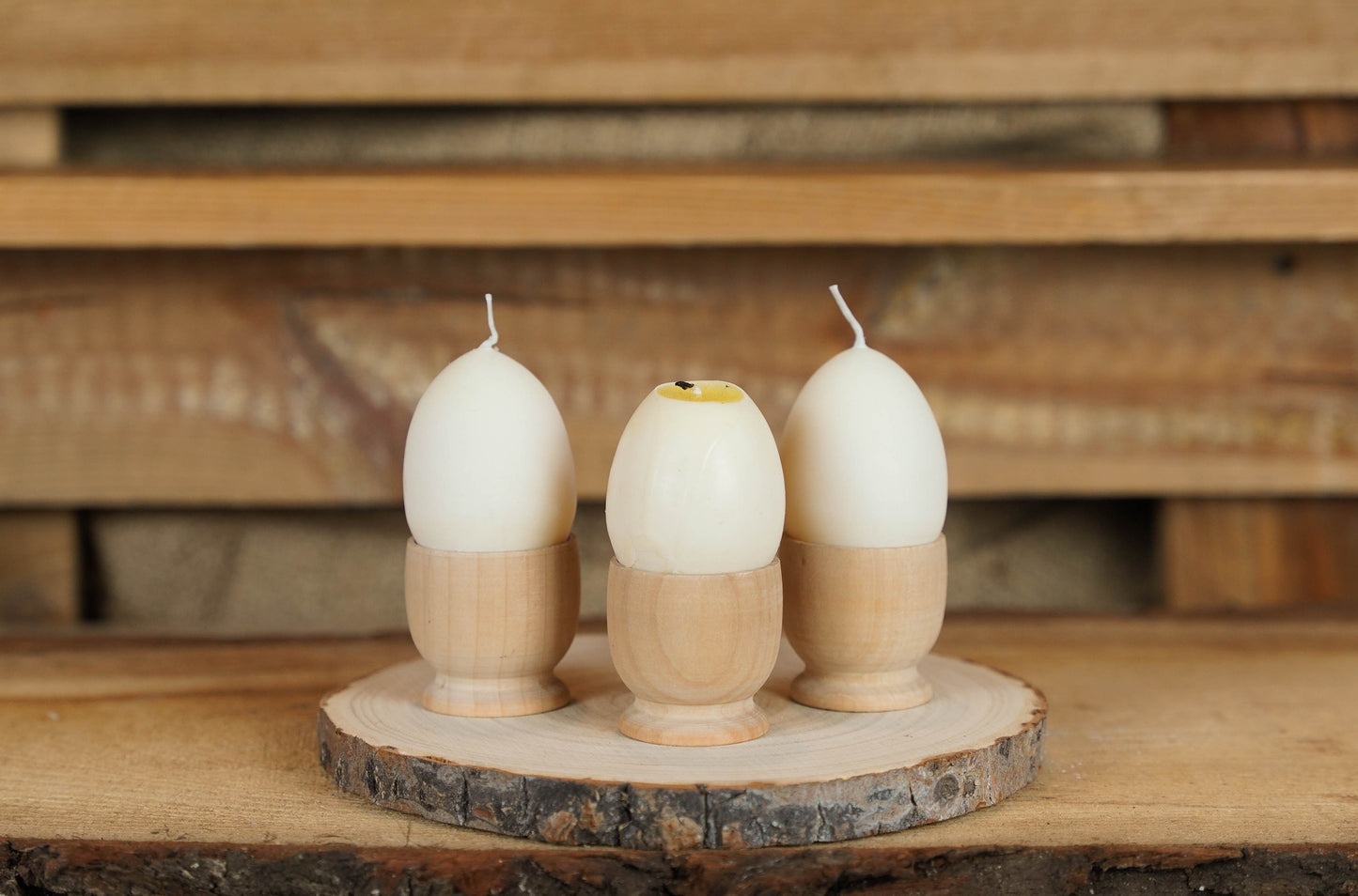 Osterei Kerze Creme | Gelber Kern | Dotter Ei | Authentisch Gestaltete Kerze | Handmade | Ostern | Dekoration | Oster Geschenk | Osterdeko