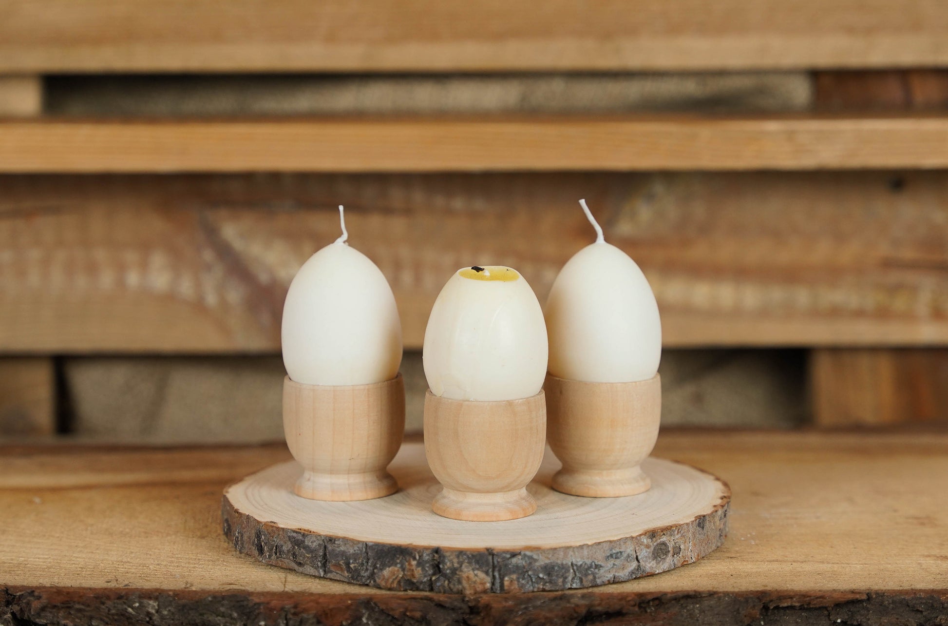 Osterei Kerze Creme | Gelber Kern | Dotter Ei | Authentisch Gestaltete Kerze | Handmade | Ostern | Dekoration | Oster Geschenk | Osterdeko
