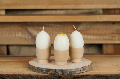 Osterei Kerze Creme | Gelber Kern | Dotter Ei | Authentisch Gestaltete Kerze | Handmade | Ostern | Dekoration | Oster Geschenk | Osterdeko