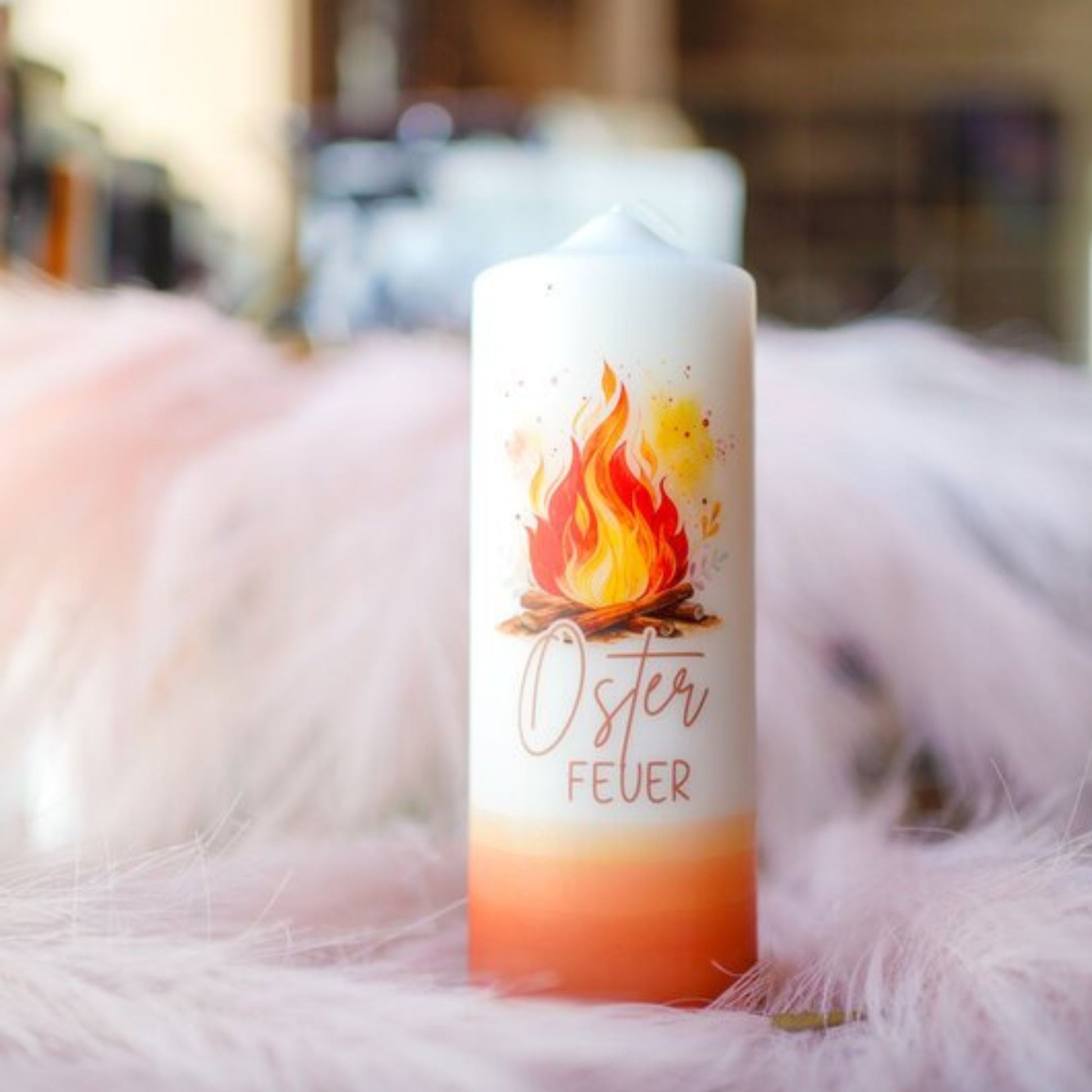 Osterkerze „Osterfeuer“ personalisiert – Kerze mit Name oder ohne Personalisierung