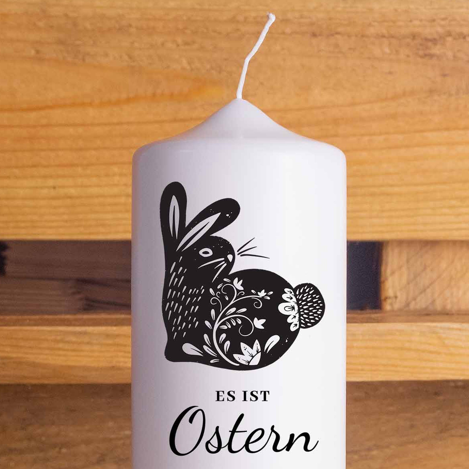 Osterkerze Monochrom | 20 cm | Geschenkidee | Ostern Hase | Frohe Ostern | Kaninchen