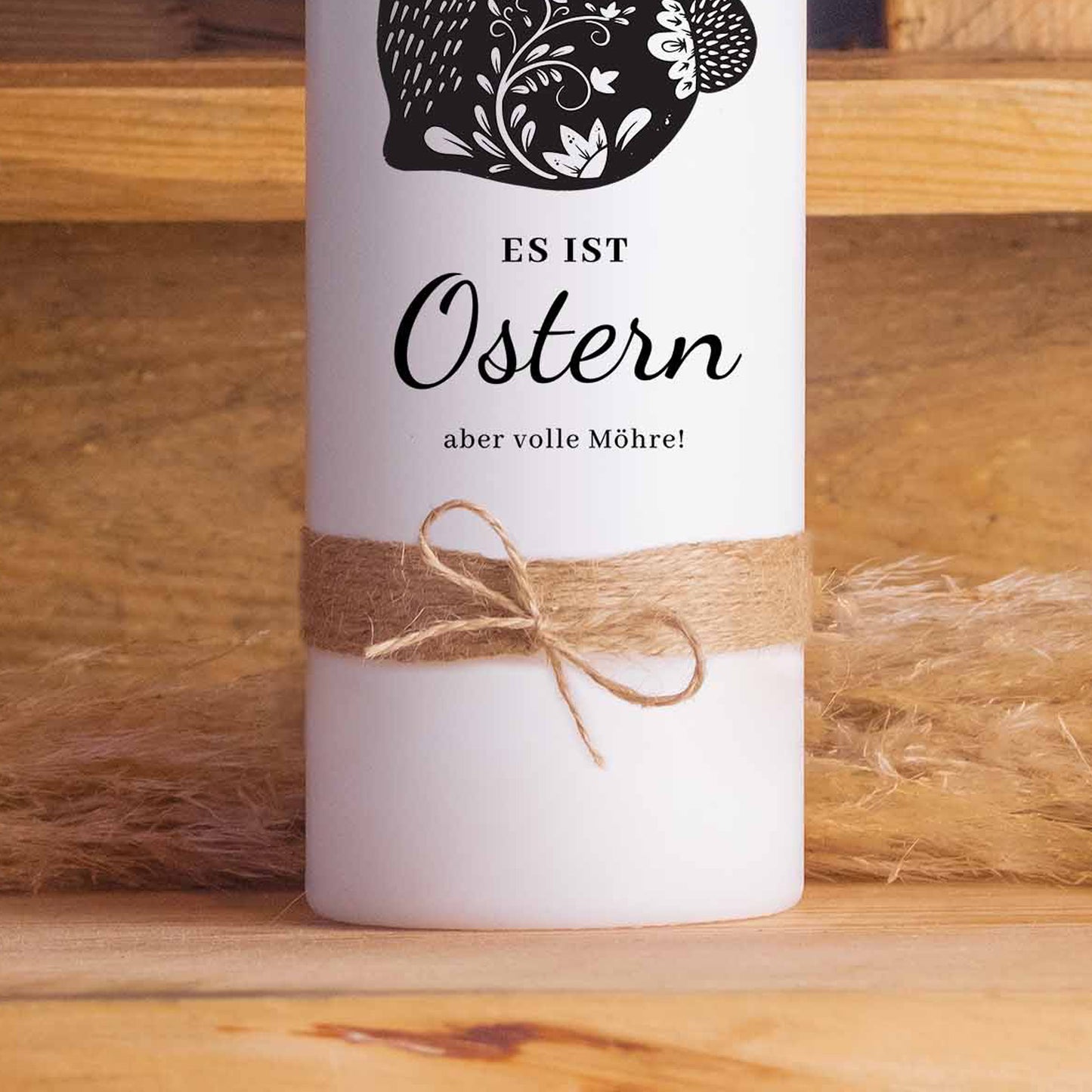 Osterkerze Monochrom | 20 cm | Geschenkidee | Ostern Hase | Frohe Ostern | Kaninchen