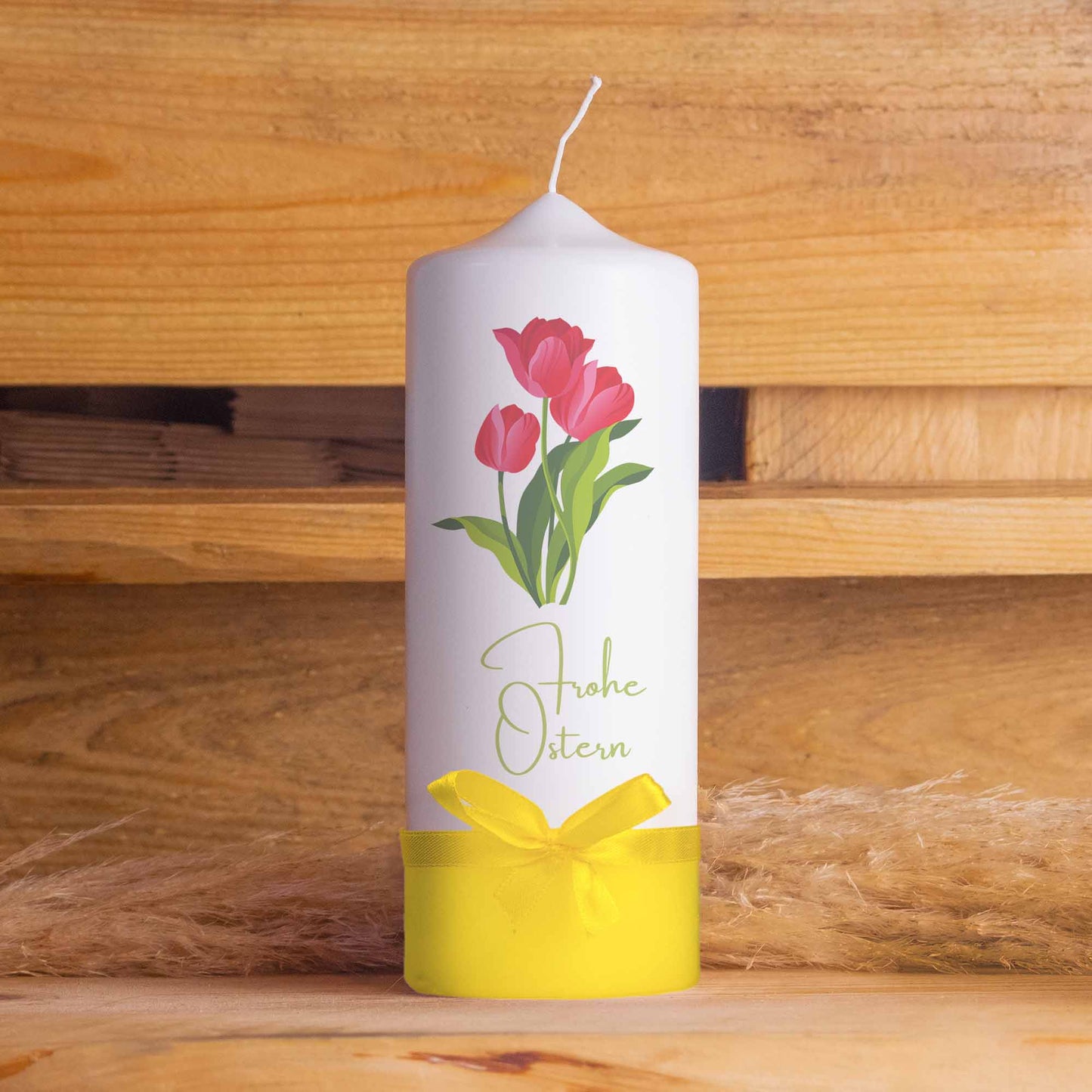 Osterkerze Tulpe | 20 cm | Geschenkidee | Osterhase | Frohe Ostern | Blumen