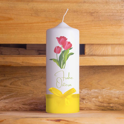 Osterkerze Tulpe | 20 cm | Geschenkidee | Osterhase | Frohe Ostern | Blumen