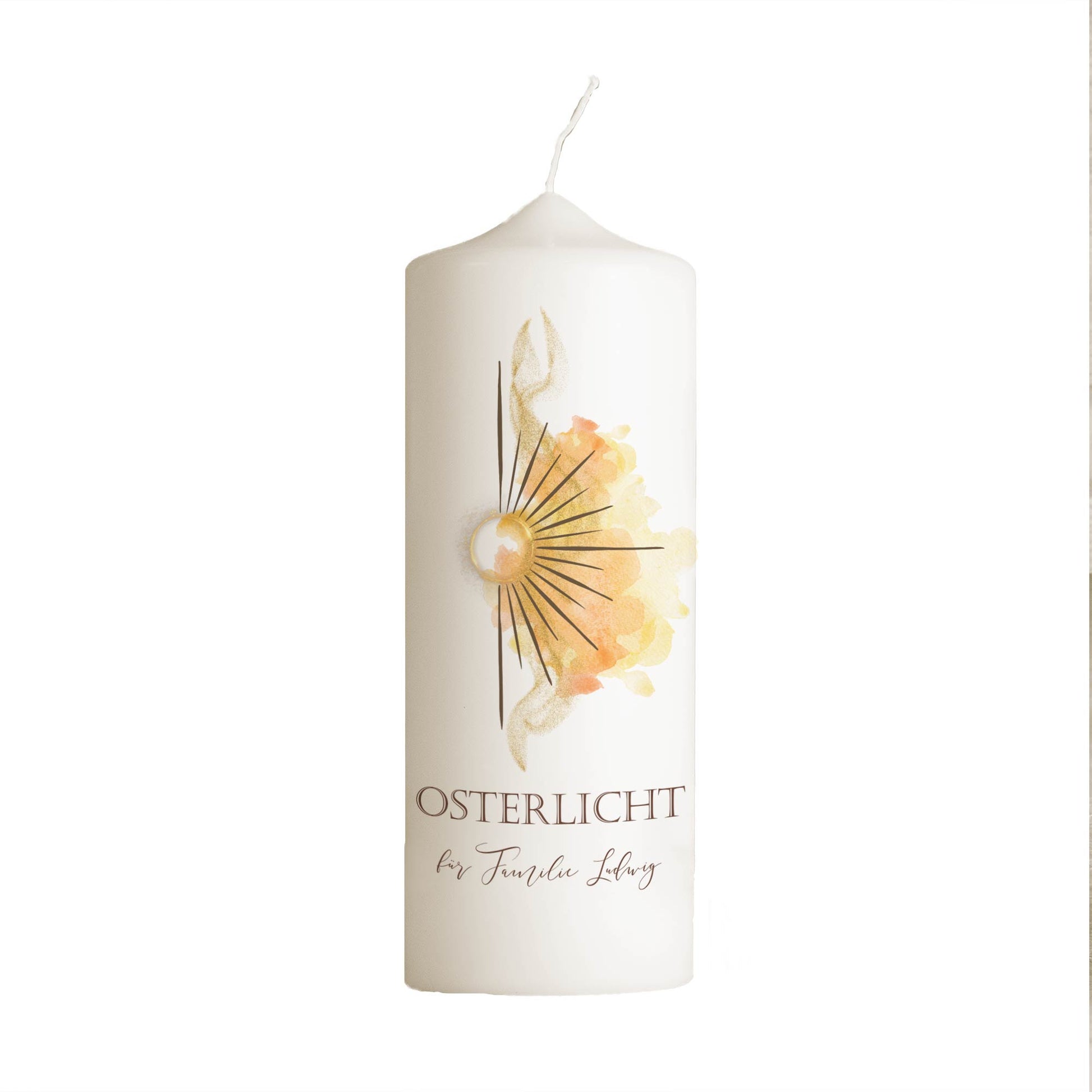 Osterkerze „Osterlicht“ personalisiert | Kerze mit Name oder ohne Personalisierung