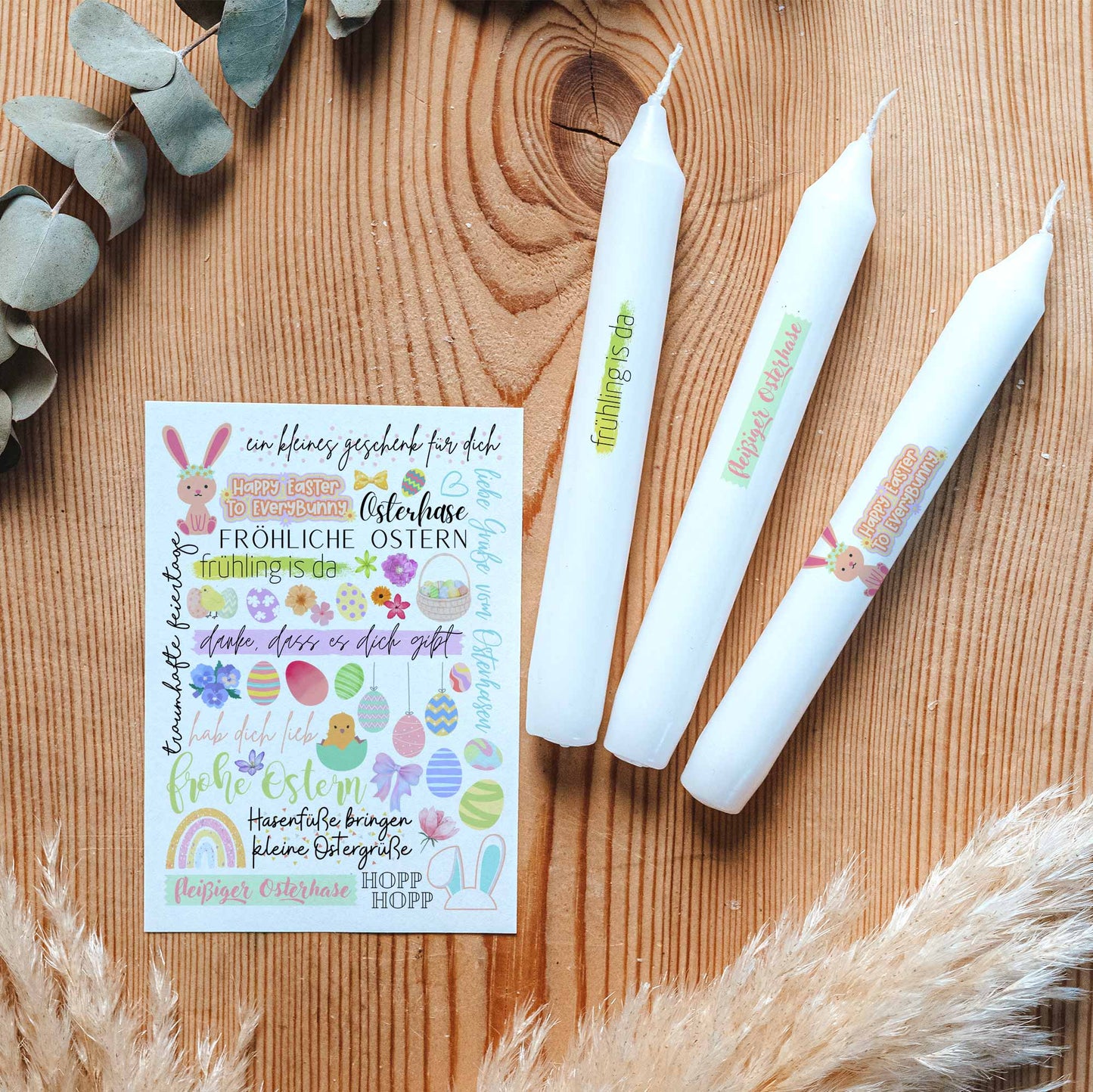 Kerzentattoo Paket für ca. 500 Kerzen | verschiedene Anlässe | Bastelset für Kerzen | Geschenk | Basteln | Kerzensticker