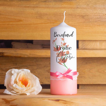 Personalisierte Osterkerze Blume