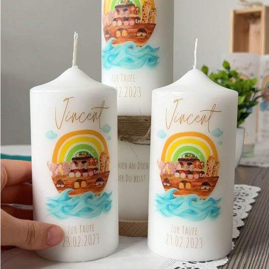 Personalisierte Patenkerze zur Taufe